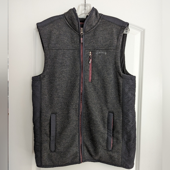Orvis Jackets & Coats Orvis Vest Mens Medium Blue Full Zip Sweater